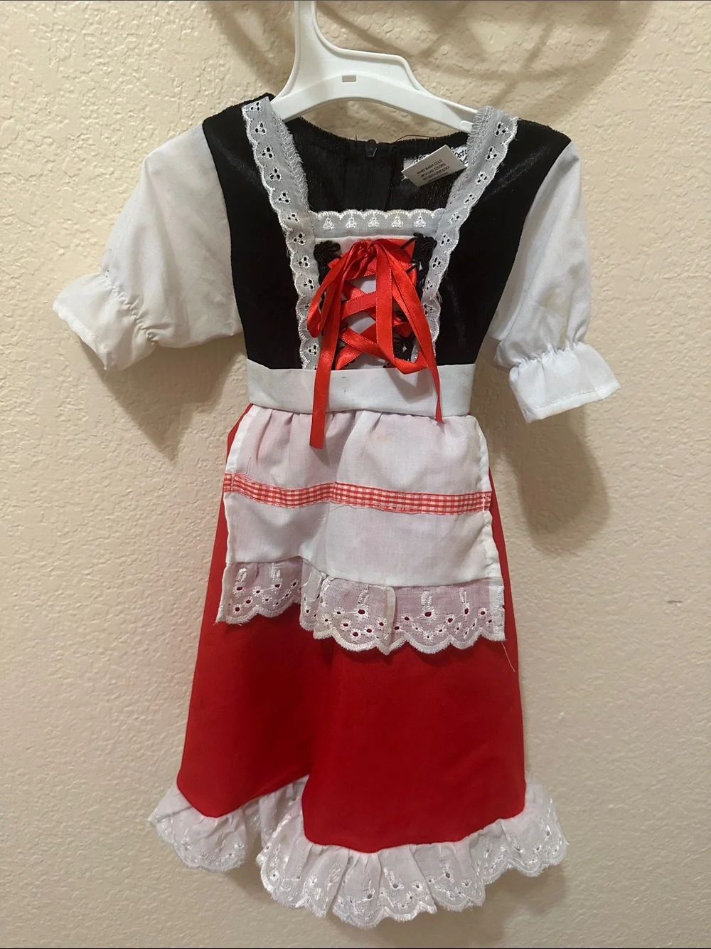 Girls Red Little Red Riding Hood Costume with Cape